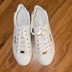 Nine West White and Silver Women's Sneakers